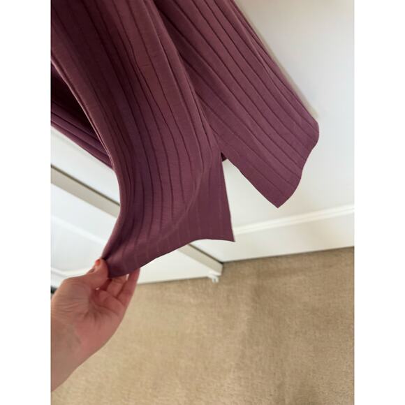 NWT Eileen Fisher Funnel Neck Ribbed Tencel Shift Dress Mauve XL - Picture 5 of 8